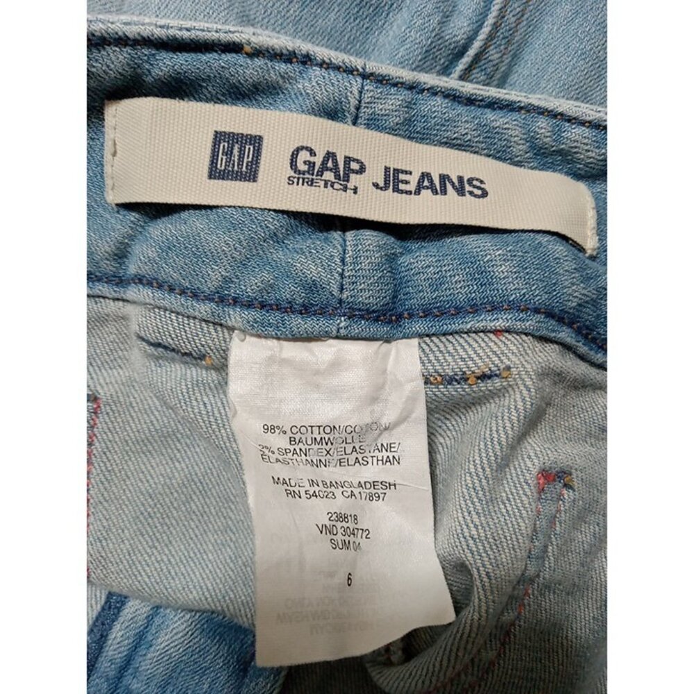 GAP Jeans Skirt Womens 6 Blue Light Preowned Summer Denim Spring Casual Work - Picture 7 of 7